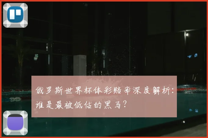 俄罗斯世界杯体彩赔率深度解析：谁是最被低估的黑马？