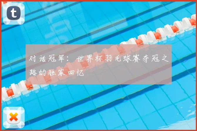 对话冠军：世界杯羽毛球赛夺冠之路的独家回忆